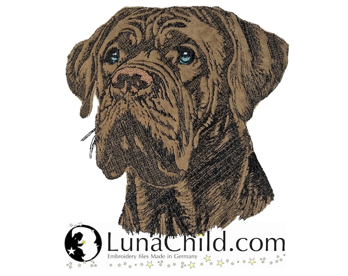 NEU Stickdatei Applikation Carne Corso "Silly" kommerzielle Nutzung LunaChild Hund Apli