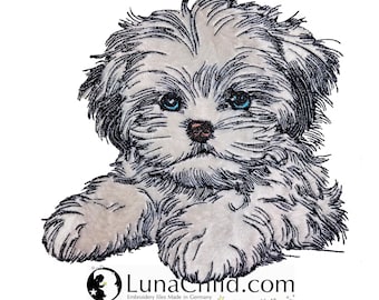 Embroidery file - appliqué - Shih Tzu "Lesley" - for light & dark fabrics - LunaChild - Dog