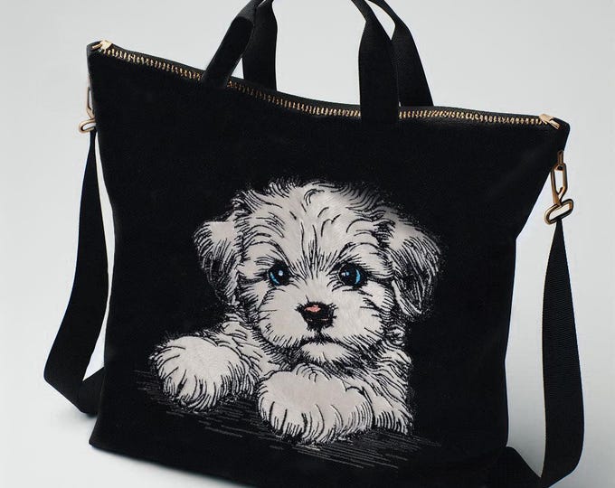 Embroidery file - appliqué - Havanese puppy "Silvie" - for light & dark fabrics - LunaChild - Dog