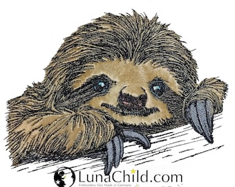 NEW Embroidery file appliqué sloth "Emmi" commercial use LunaChild Apli