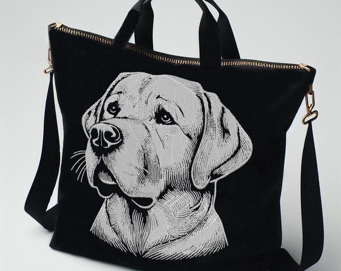 Stickdatei Labrador "Vince" - für dunkle Stoffe - in 8 Größen - Hund - Embroidery Design - Dog -LunaChild