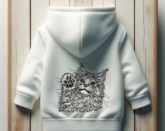 WENIGER STICHE - Stickdatei Katze "Barki" - LIGHT - für helle Stoffe - LunaChild