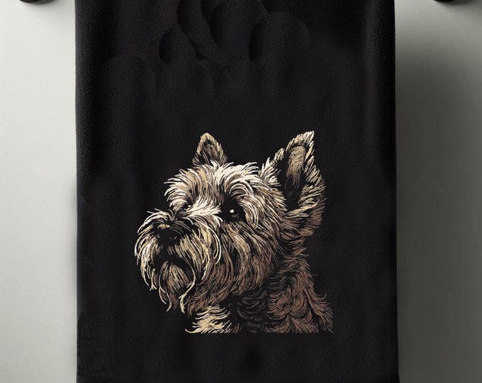 Embroidery file - COMPLEX - Cairn Terrier "Nash" - Dog - for dark fabrics - LunaChild
