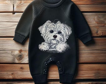 Embroidery file appliqué Maltese - "Nala" - for light & dark fabrics - Dog - LunaChild