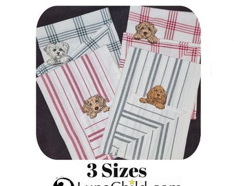 Stickdatei Set Cocker Spaniel, Malteser, Cockapoo, Dackel - Geschirrtuch - Handtuch - für helle Stoffe - 3 Größen – Geschirrtuch - LunaChild