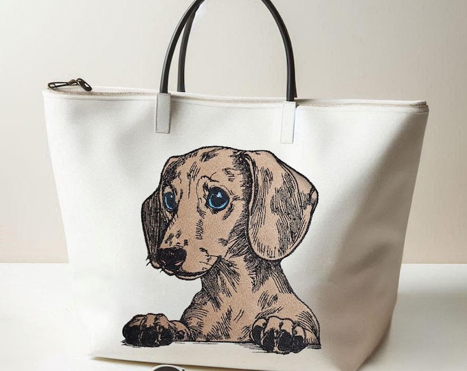 Embroidery file - Full stitch - Dachshund "Izzy" - For light & dark fabrics - Dog - LunaChild
