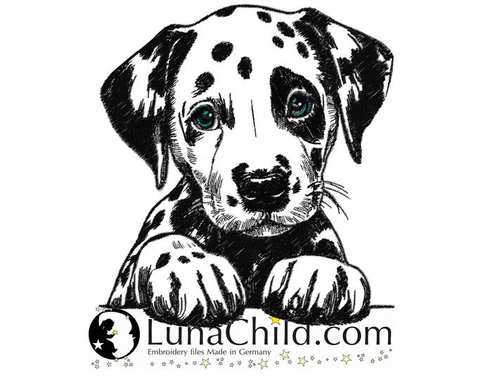 Stickdatei Dalmatiner Welpe "Lutz" Hund realistisch kommerzielle Nutzung LunaChild