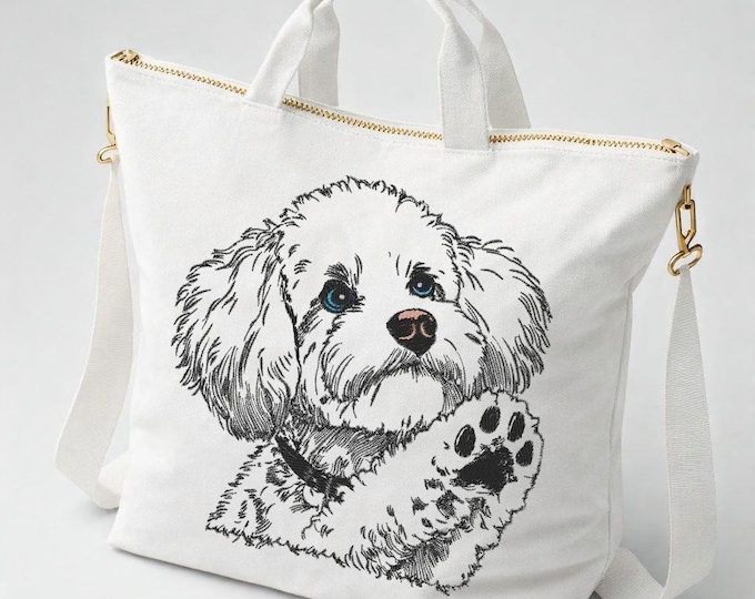 Stickdatei - Pudel Welpe "Farly" - in 8 Größen - für helle Stoffe - LunaChild