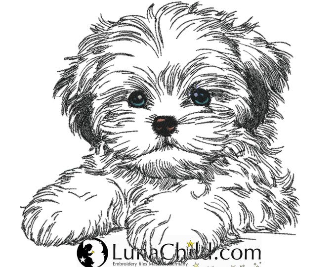 Embroidery file - Shih Tzu puppy "Lesley" - Dog - LunaChild