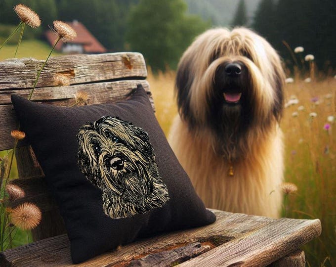 NEU Stickdatei Applikation Briard "Jolina" kommerzielle Nutzung LunaChild Hund Apli