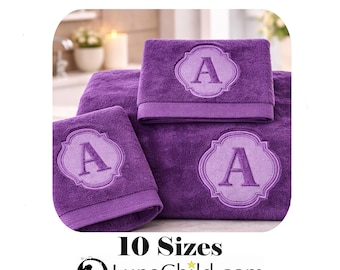 Stickdatei - Präge Stickmuster - Buchstabe "A" - geprägt in 10 Größen - LunaChild - Embroidery design towel