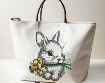 Embroidery file - Rabbit "Ilona" - 8 sizes - for light fabrics - embroidery design - Easter bunny - Easter - LunaChild
