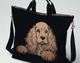 Stickdatei - Vollstick - Cocker Spaniel "Johann" - Für helle & dunkle Stoffe - Hund - LunaChild