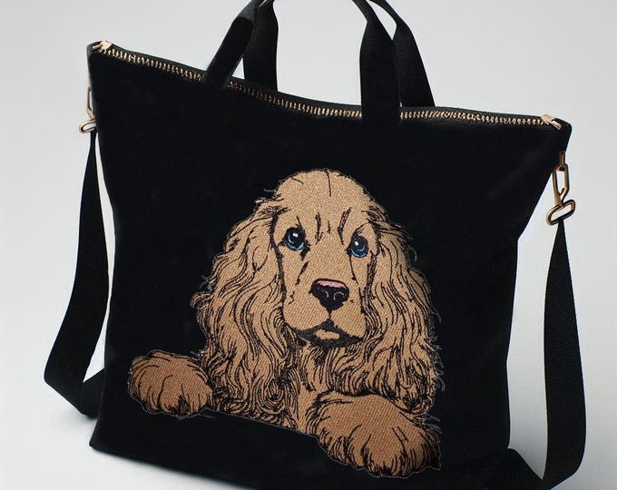 Stickdatei - Vollstick - Cocker Spaniel "Johann" - Für helle & dunkle Stoffe - Hund - LunaChild