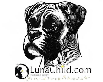 Stickdatei Boxer "Rogan" Hund realistisch kommerzielle Nutzung LunaChild