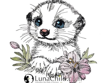FEWER STITCHES - Meerkat "Chip" - LIGHT - for light fabrics - 10 sizes - LunaChild