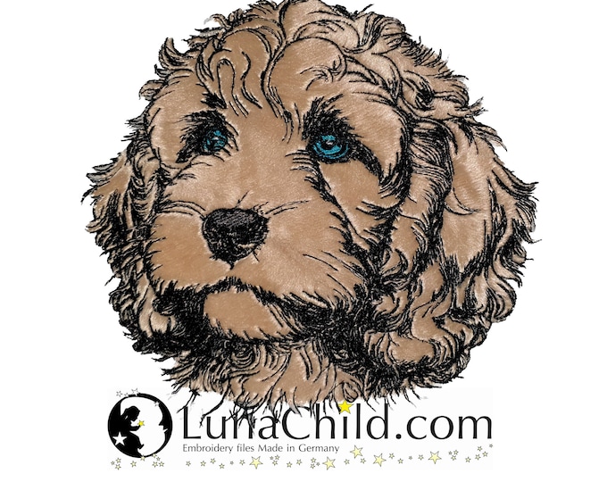 NEU Stickdatei Applikation Cockapoo "Milli" kommerzielle Nutzung LunaChild Hund Apli