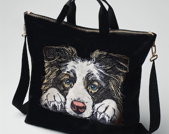 Embroidery file appliqué Border Collie "Vera 1" - for light & dark fabrics - LunaChild - Dog