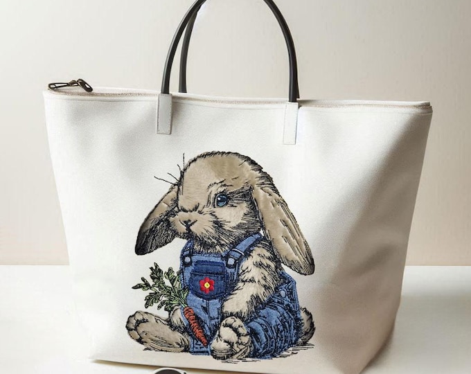 Stickdatei - Applikation Hase "Albert" - LunaChild Apli