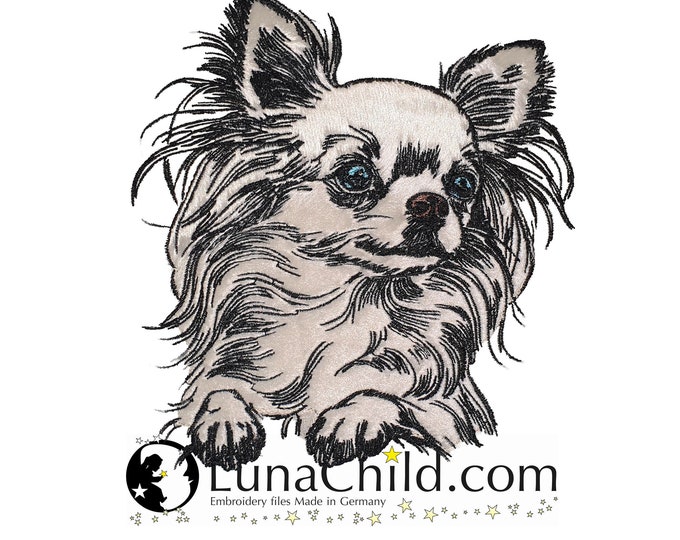 NEU Stickdatei Applikation Chihuahua "Betty" kommerzielle Nutzung LunaChild Hund Apli