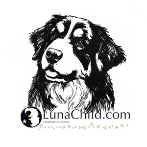 Stickdatei Berner Sennenhund "Buddy" Hund realistisch kommerzielle Nutzung LunaChild