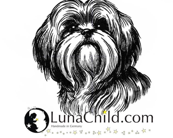 Stickdatei Shih Tzu "Lilo" Hund Schleife realistisch kommerzielle Nutzung LunaChild