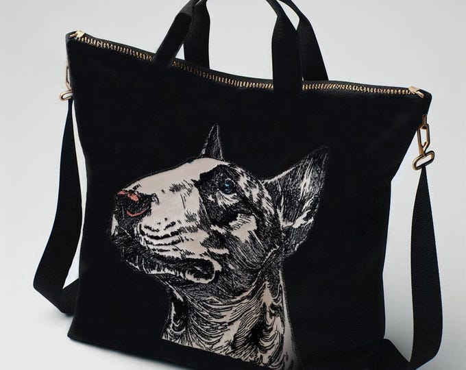 NEU Stickdatei Applikation Bullterrier "Chiquita" kommerzielle Nutzung LunaChild Hund Apli