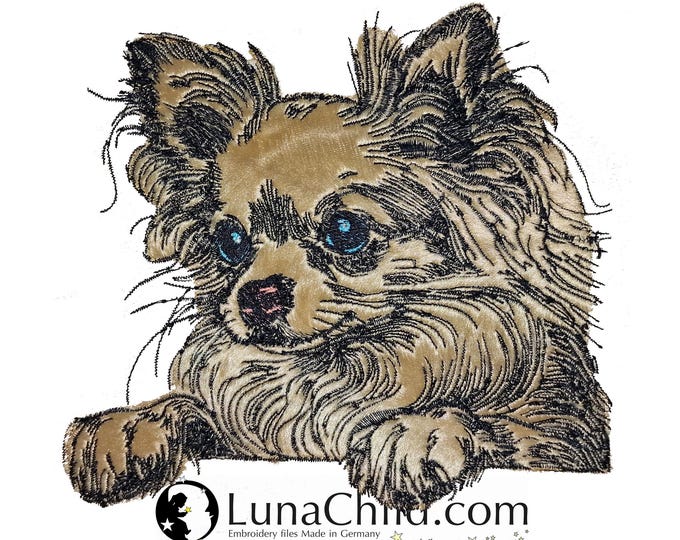 Embroidery file appliqué - Chihuahua "Kim" - for light & dark fabrics - LunaChild - Dog
