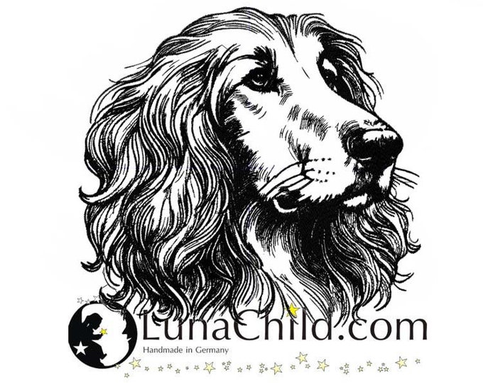 Stickdatei Afganischer Windhund "Lordas" Hund realistisch kommerzielle Nutzung LunaChild