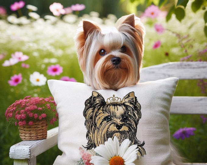 NEU Stickdatei Applikation Yorkshire Terrier "Valeria" kommerzielle Nutzung LunaChild Hund Apli