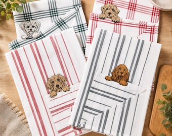 Stickdatei Set Cocker Spaniel, Malteser, Cockapoo, Dackel - Geschirrtuch - Handtuch - für helle Stoffe - 3 Größen – LunaChild