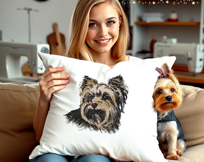 NEU Stickdatei Applikation Yorkshire Terrier "Gizmo" kommerzielle Nutzung LunaChild Hund Apli