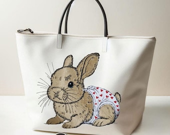 Stickdatei - Applikation Hase "Hoppel" -  LunaChild Apli