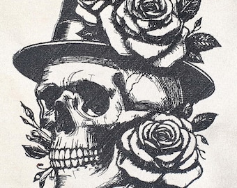 Stickdatei Totenkopf Skull "Martin" realistisch kommerzielle Nutzung LunaChild