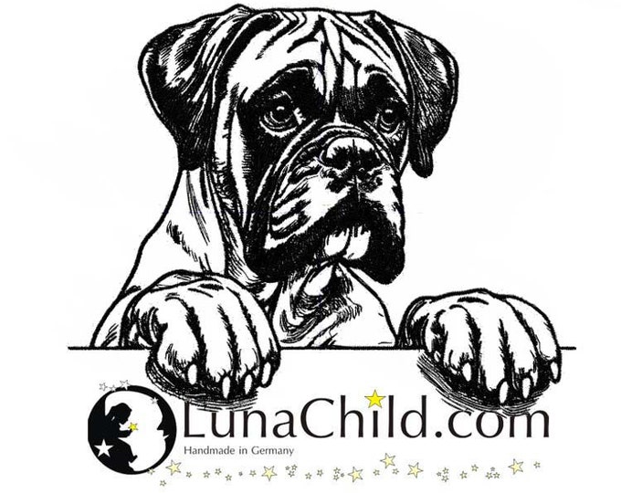 Stickdatei Boxer "Ava" Hund realistisch kommerzielle Nutzung LunaChild