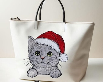 Stickdatei - Katze - Applikation - "Sweetie" mit Zipfelmütze - Für helle & dunkle Stoffe - in 8 Größen - LunaChild