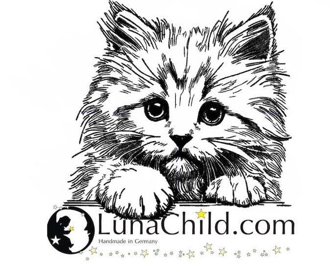 Stickdatei Katze Kitten Kätzchen "Nicky" realistisch kommerzielle Nutzung LunaChild