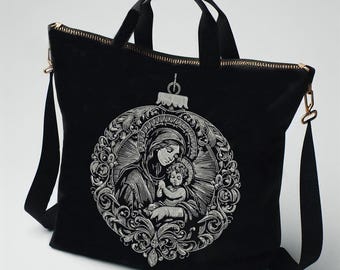 Stickdatei - Maria Jesus - Christbaumkugel - realistisch - für dunkle Stoffe - in 8 Größen - LunaChild