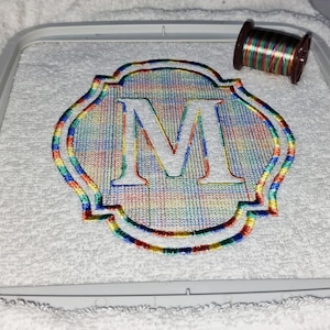 Embossed Embroidery File Letter „M“ • Monogram Towel Design • Bath Font 10 Sizes • LunaChild