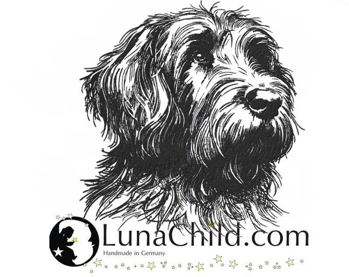 Embroidery file German Wirehaired Pointer "Libby" dog realistic commercial use LunaChild