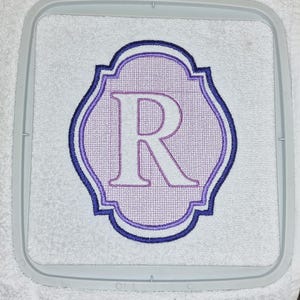 Embossed Embroidery File Letter „R“ • Monogram Towel Design • Bath Font 10 Sizes • LunaChild