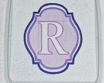 Embossed Embroidery File Letter „R“ • Monogram Towel Design • Bath Font 10 Sizes • LunaChild