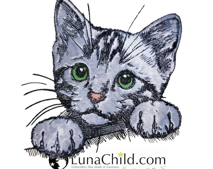 Embroidery file appliqué cat "Zora" - for light & dark fabrics - LunaChild