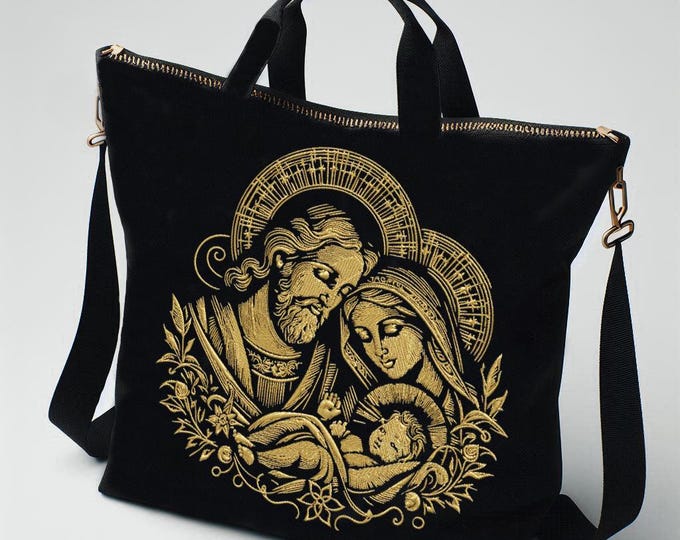 Stickdatei - Weihnachten -  Maria Josef Jesus - für dunkle Stoffe - in 8 Größen - LunaChild