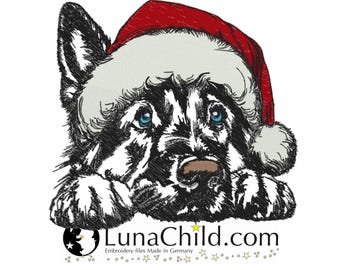 NEU Stickdatei deutscher Schäferhund "Lancelot" realistisch kommerzielle Nutzung LunaChild