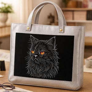 Stickdatei - Katze - Kitten Kätzchen - "Zelda" - in 10 Größen - für dunkle Stoffe - cat embroidery file design - LunaChild