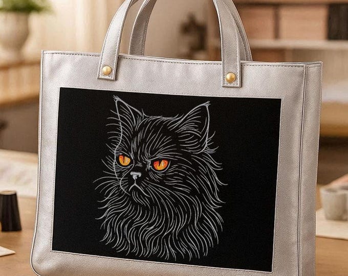 Stickdatei - Katze - Kitten Kätzchen - "Zelda" - in 10 Größen - für dunkle Stoffe - cat embroidery file design - LunaChild