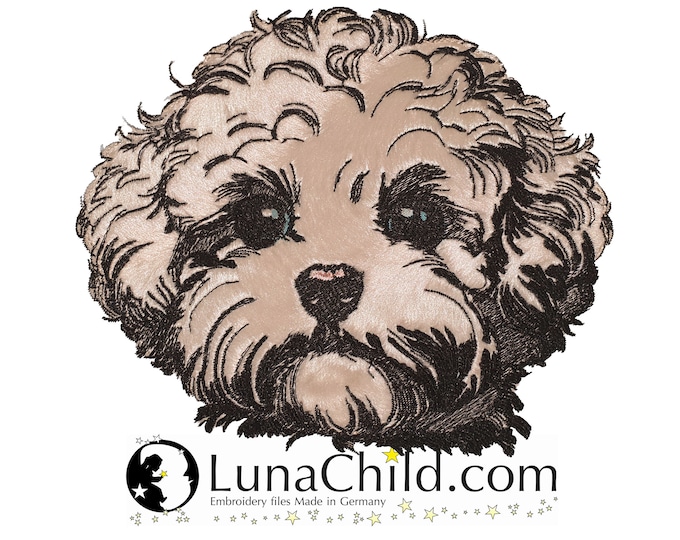 NEU Stickdatei Applikation Maltipoo "Maxim" kommerzielle Nutzung LunaChild Hund Apli