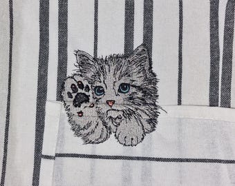 Stickdatei - Vollstick - Kätzchen "Heidi" - Für helle & dunkle Stoffe - 3 Größen - Katze - ITH -LunaChild