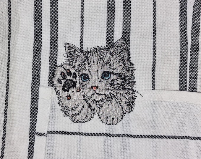 Stickdatei - Vollstick - Kätzchen "Heidi" - Für helle & dunkle Stoffe - 3 Größen - Katze - ITH -LunaChild